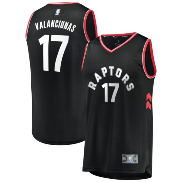 Jonas Valanciunas Toronto Raptors Fanatics Branded Fast Break Replica Player Jersey Black - Statement Edition