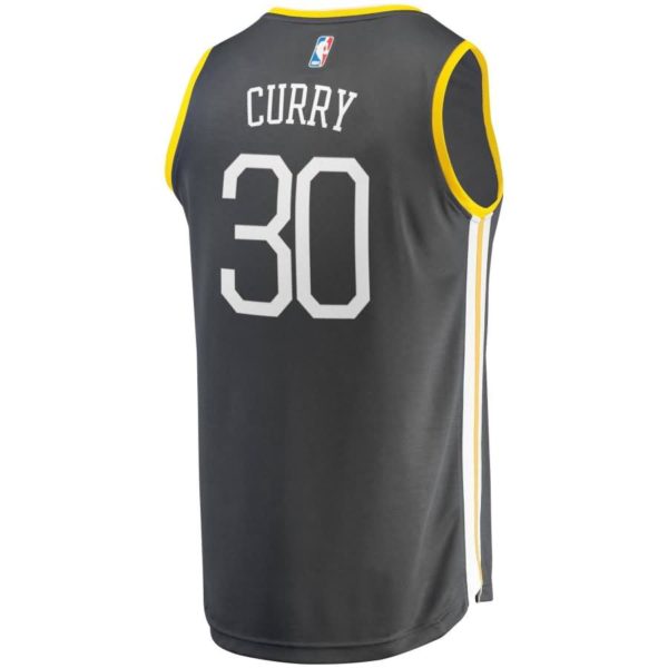 Stephen Curry Golden State Warriors Fanatics Branded Fast Break Replica Player Jersey Charcoal - Statement Edition