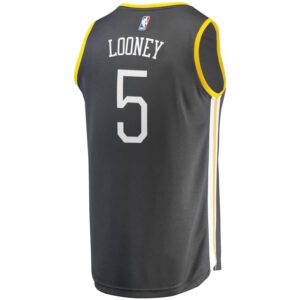 Kevon Looney Golden State Warriors Fanatics Branded Fast Break Replica Player Jersey Charcoal - Statement Edition