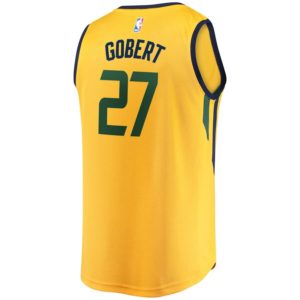 Rudy Gobert Utah Jazz Fanatics Branded Fast Break Replica Player Jersey Gold - Statement Edition