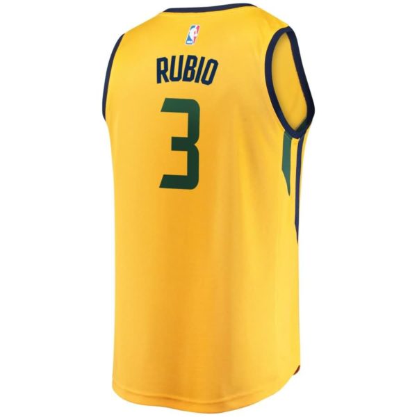 Ricky Rubio Utah Jazz Fanatics Branded Fast Break Replica Player Jersey Gold - Statement Edition
