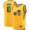 Alec Burks Utah Jazz Fanatics Branded Fast Break Replica Player Jersey Gold - Statement Edition