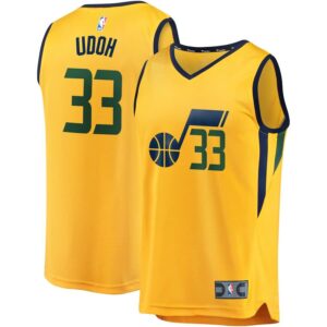 Ekpe Udoh Utah Jazz Fanatics Branded Fast Break Replica Player Jersey Gold - Statement Edition