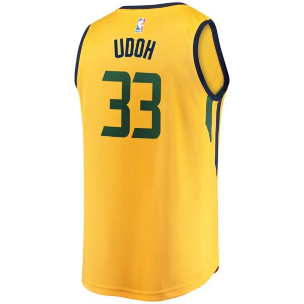 Ekpe Udoh Utah Jazz Fanatics Branded Fast Break Replica Player Jersey Gold - Statement Edition