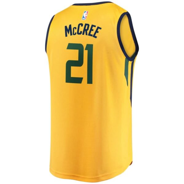 Erik McCree Utah Jazz Fanatics Branded Fast Break Replica Player Jersey Gold - Statement Edition