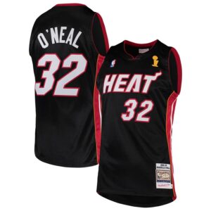 Shaquille O'Neal Miami Heat Mitchell & Ness 2005-06 Hardwood Classics Authentic Jersey - Black