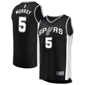 San Antonio Spurs Dejounte Murray Fanatics Branded Youth Fast Break Player Jersey - Icon Edition - Black