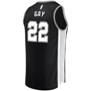 San Antonio Spurs Rudy Gay Fanatics Branded Youth Fast Break Player Jersey - Icon Edition - Black