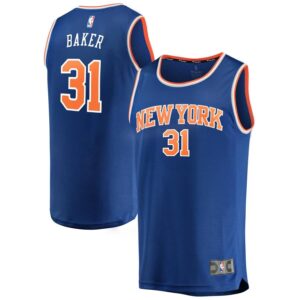 New York Knicks Ron Baker Fanatics Branded Youth Fast Break Player Jersey - Icon Edition - Blue