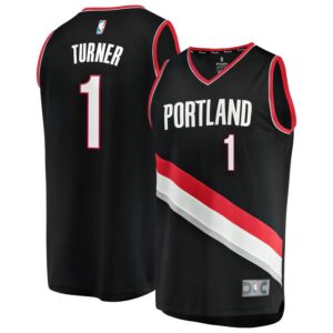 Portland Trail Blazers Evan Turner Fanatics Branded Youth Fast Break Player Jersey - Icon Edition - Black