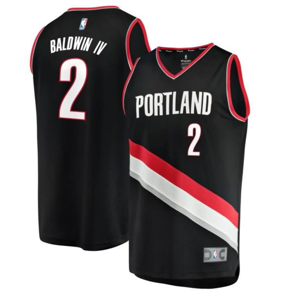 Portland Trail Blazers Wade Baldwin IV Fanatics Branded Youth Fast Break Player Jersey - Icon Edition - Black