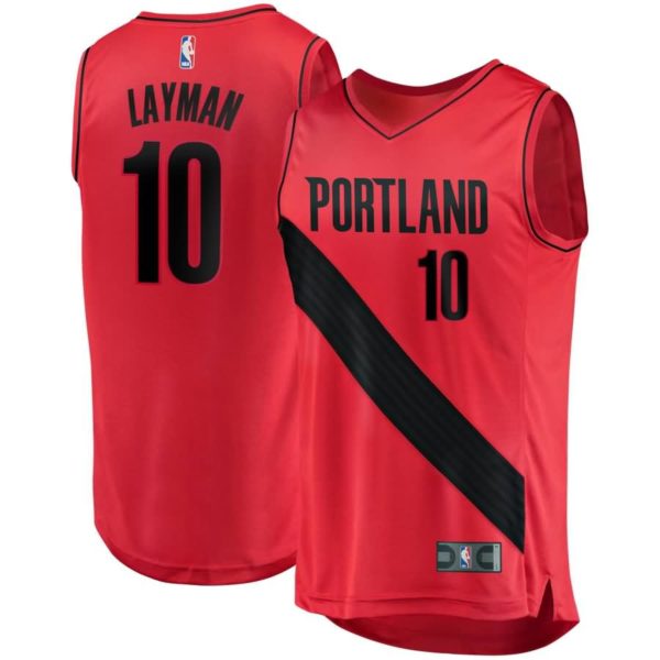 Jake Layman Portland Trail Blazers Fanatics Branded Fast Break Replica Player Jersey - Statement Edition - Red