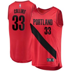 Zach Collins Portland Trail Blazers Fanatics Branded Fast Break Replica Player Jersey - Statement Edition - Red