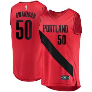 Caleb Swanigan Portland Trail Blazers Fanatics Branded Fast Break Replica Player Jersey - Statement Edition - Red