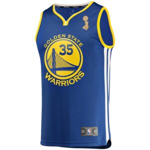 Kevin Durant Golden State Warriors Fanatics Branded Youth Royal 2018 NBA Finals Champions Fast Break Replica Player Jersey - Icon Edition
