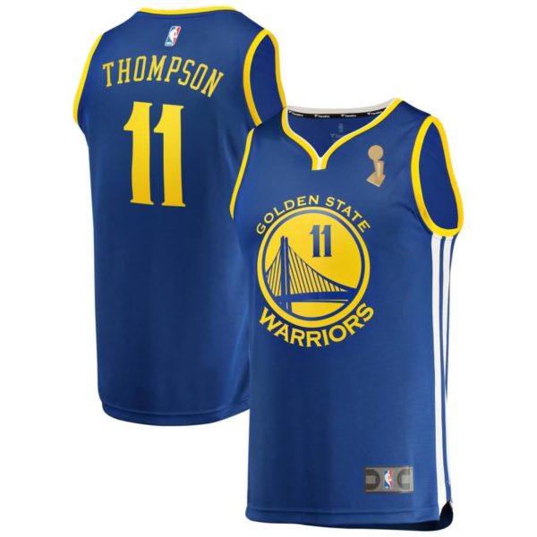 Klay Thompson Golden State Warriors Fanatics Branded Youth Royal 2018 NBA Finals Champions Fast Break Replica Player Jersey - Icon Edition