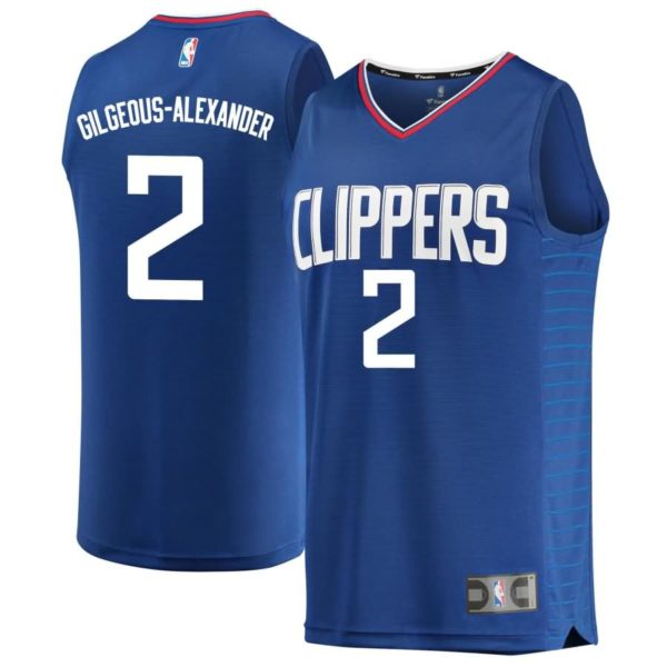 Shai Gilgeous-Alexander LA Clippers Fanatics Branded Youth 2018 NBA Draft First Round Pick Fast Break Replica Jersey Blue - Icon Edition