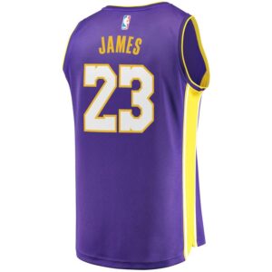 LeBron James Los Angeles Lakers Fanatics Branded Fast Break Replica Jersey Purple - Statement Edition