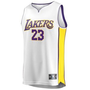 LeBron James Los Angeles Lakers Fanatics Branded 2017/18 Fast Break Replica Jersey White - Association Edition
