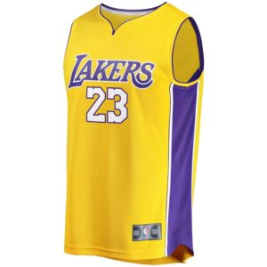 LeBron James Los Angeles Lakers Fanatics Branded Youth 2017/18 Fast Break Replica Jersey Gold - Icon Edition