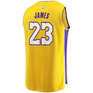 LeBron James Los Angeles Lakers Fanatics Branded Youth 2017/18 Fast Break Replica Jersey Gold - Icon Edition