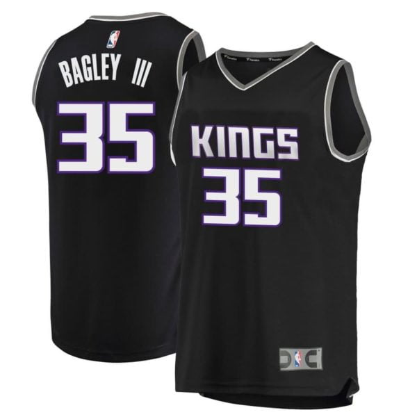 Marvin Bagley III Sacramento Kings Fanatics Branded Youth 2018 NBA Draft First Round Pick Fast Break Replica Jersey Black - Statement Edition