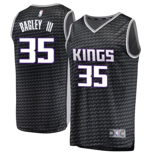 Marvin Bagley III Sacramento Kings Fanatics Branded 2018 NBA Draft First Round Pick Fast Break Replica Jersey Black - Statement Edition