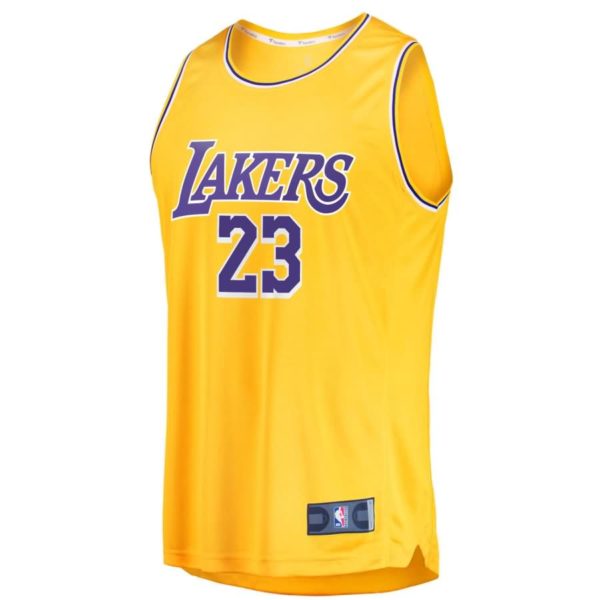 LeBron James Los Angeles Lakers Fanatics Branded 2018/19 Fast Break Replica Jersey Gold - Icon Edition