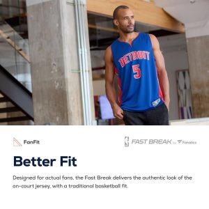 Jon Leuer Detroit Pistons Fanatics Branded Youth Fast Break Replica Jersey Blue - Icon Edition