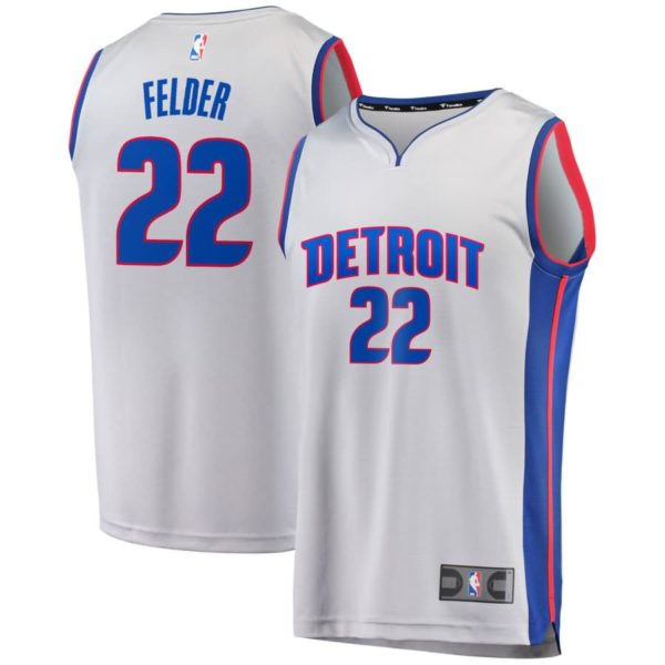 Kay Felder Detroit Pistons Fanatics Branded Fast Break Replica Jersey Gray - Statement Edition