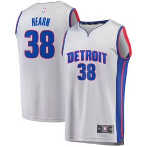 Reggie Hearn Detroit Pistons Fanatics Branded Fast Break Replica Jersey Gray - Statement Edition