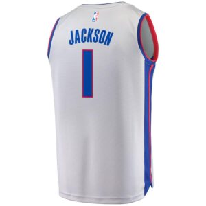 Reggie Jackson Detroit Pistons Fanatics Branded Fast Break Replica Jersey Gray - Statement Edition