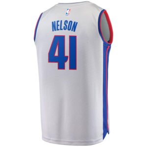 Jameer Nelson Detroit Pistons Fanatics Branded Fast Break Replica Jersey Gray - Statement Edition