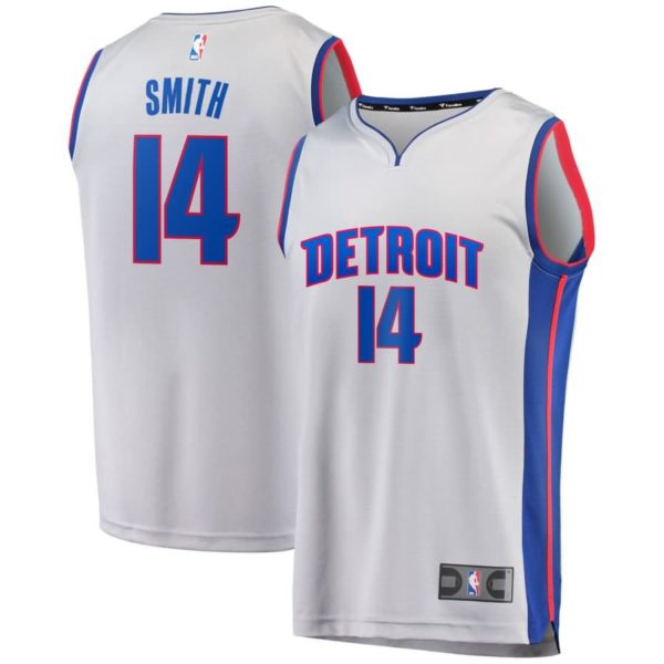 Ish Smith Detroit Pistons Fanatics Branded Fast Break Replica Jersey Gray - Statement Edition