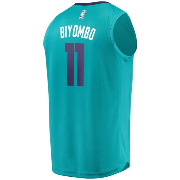 Charlotte Hornets Bismack Biyombo Fanatics Branded Youth Fast Break Player Jersey - Icon Edition - Teal