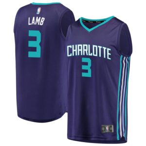 Jeremy Lamb Charlotte Hornets Fanatics Branded Fast Break Replica Player Jersey - Statement Edition - Purple