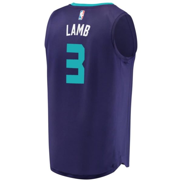 Jeremy Lamb Charlotte Hornets Fanatics Branded Fast Break Replica Player Jersey - Statement Edition - Purple