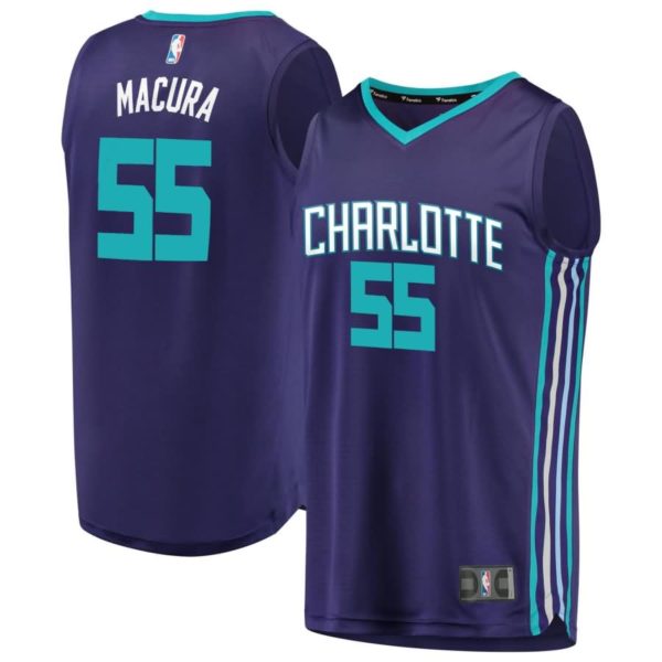 J.P. Macura Charlotte Hornets Fanatics Branded Fast Break Replica Player Jersey - Statement Edition - Purple