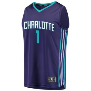 Malik Monk Charlotte Hornets Fanatics Branded Fast Break Replica Player Jersey - Statement Edition - Purple