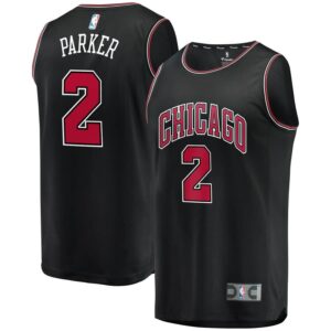 Jabari Parker Chicago Bulls Fanatics Branded Fast Break Replica Jersey Black - Statement Edition