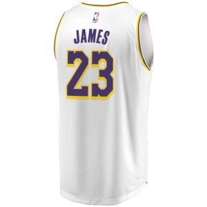 LeBron James Los Angeles Lakers Fanatics Branded 2018/19 Fast Break Replica Jersey White - Association Edition
