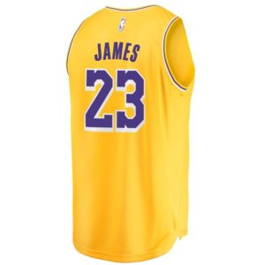 LeBron James Los Angeles Lakers Fanatics Branded Youth 2018/19 Fast Break Replica Jersey Gold - Icon Edition