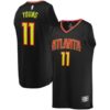 Trae Young Atlanta Hawks Fanatics Branded Youth Fast Break Replica Jersey Black - Icon Edition