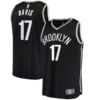 Ed Davis Brooklyn Nets Fanatics Branded Fast Break Replica Jersey - Icon Edition - Black