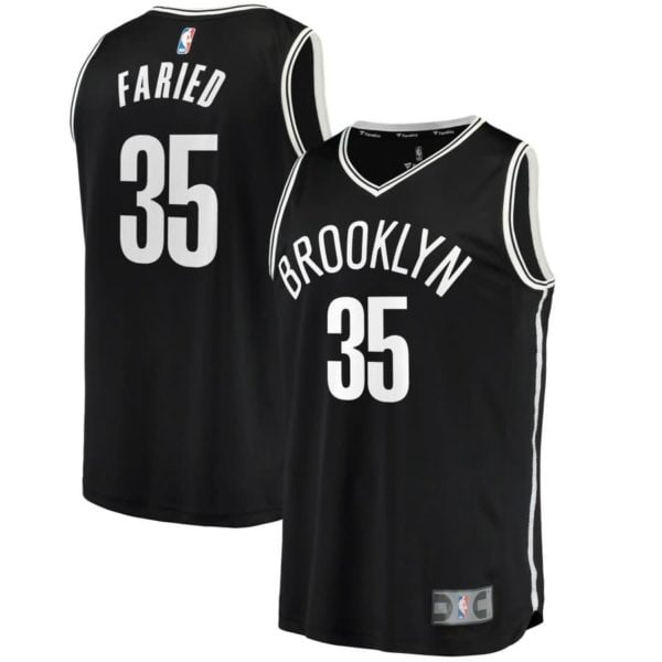 Kenneth Faried Brooklyn Nets Fanatics Branded Fast Break Replica Jersey - Icon Edition - Black