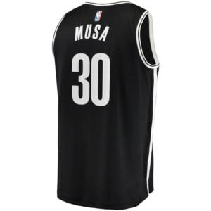 Dzanan Musa Brooklyn Nets Fanatics Branded Fast Break Replica Jersey - Icon Edition - Black