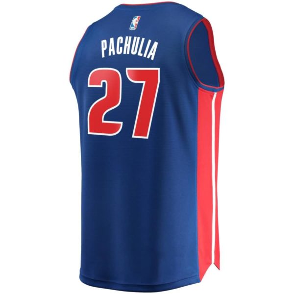 Zaza Pachulia Detroit Pistons Fanatics Branded Fast Break Replica Jersey - Icon Edition - Blue