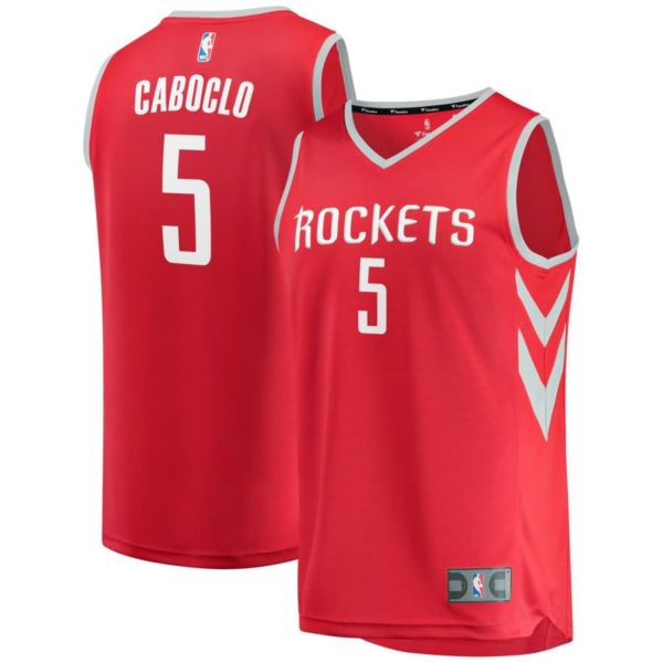 Bruno Caboclo Houston Rockets Fanatics Branded Fast Break Replica Jersey - Icon Edition - Red