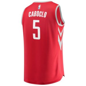 Bruno Caboclo Houston Rockets Fanatics Branded Fast Break Replica Jersey - Icon Edition - Red