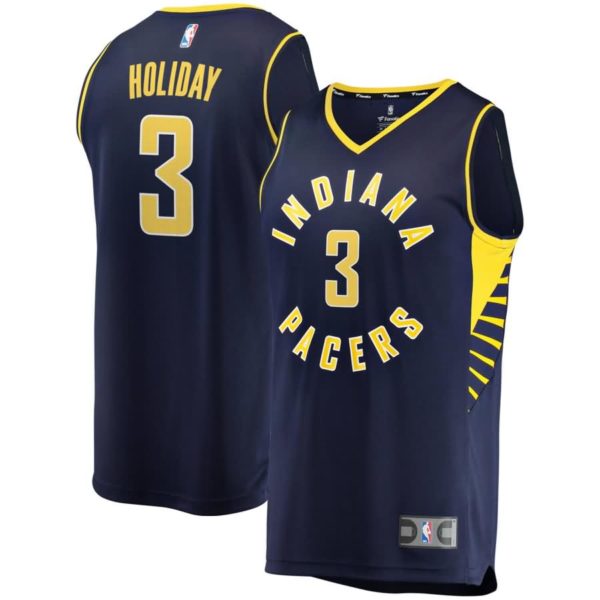 Aaron Holiday Indiana Pacers Fanatics Branded Fast Break Replica Jersey - Icon Edition - Navy
